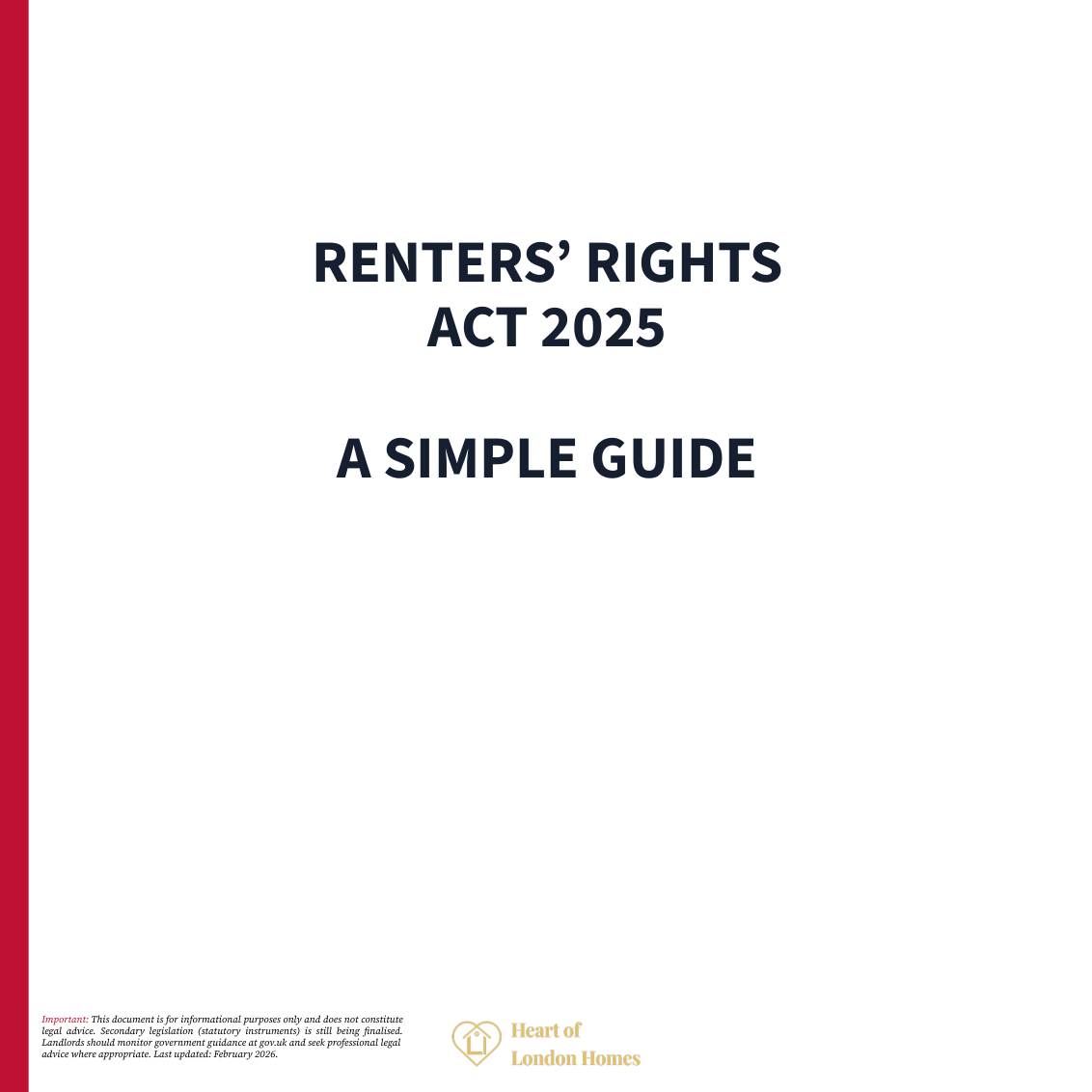 Renters’ Rights Act 2025 — A Simple Guide — Title Page